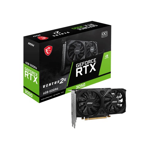 MSI nVidia GeForce RTX 3050 VENTUS 2X E 6G OC Video/Graphics Cards