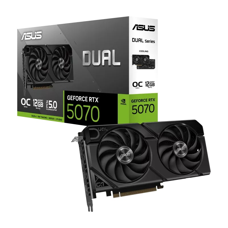 ASUS nVidia GeForce Dual RTX5070 OC 12G-EVO Video/Graphics Cards