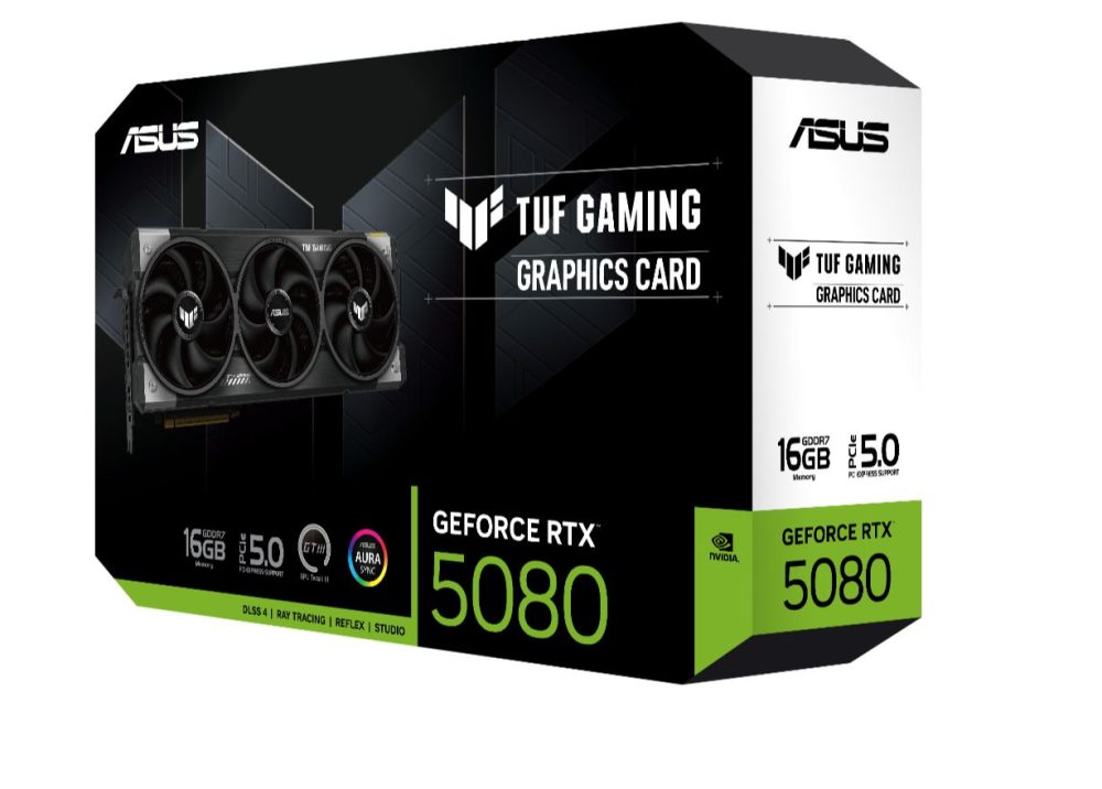 ASUS nVidia GeForce TUF-RTX5080-16G-GAMING RTX5080 16GB GDDR7 2617MHz Boost Clock Video/Graphics Cards