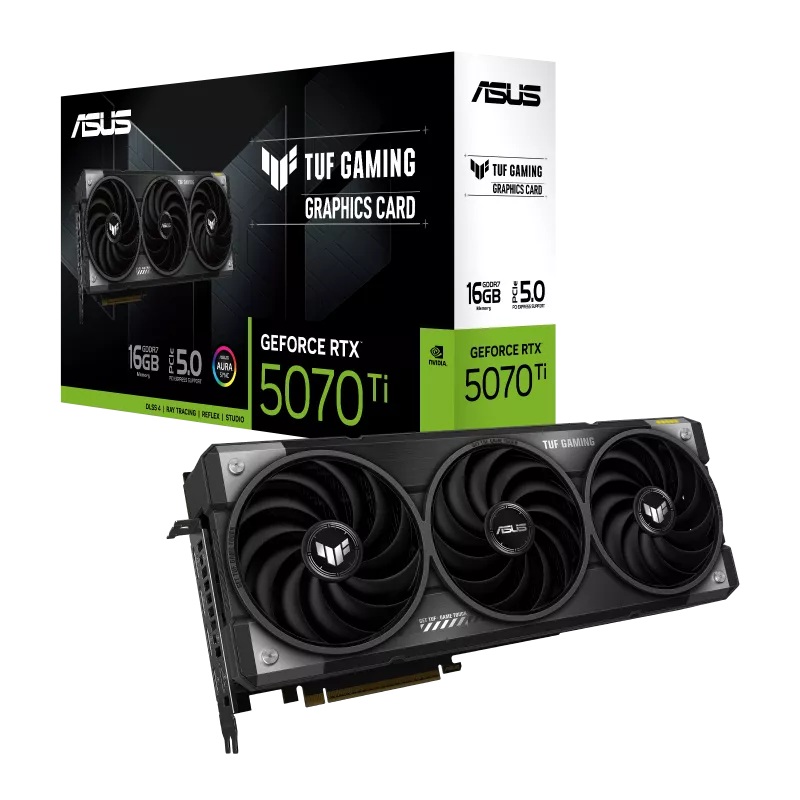 ASUS nVidia GeForce TUF RTX™ 5070 Ti 16 GB Gaming Video/Graphics Cards