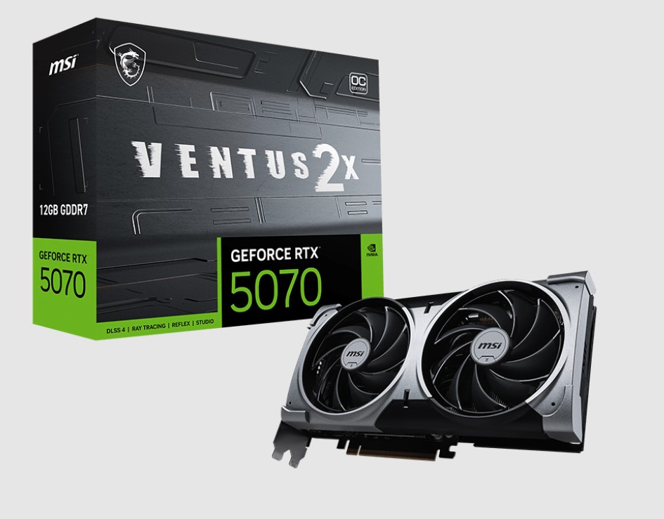 MSI Vidia GeForce RTX™ 5070 12G VENTUS 2X OC Video/Graphics Cards
