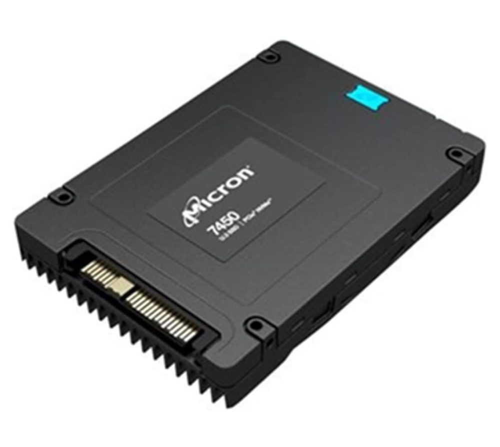 Micron 7450 Pro 3.84TB Gen4 NVMe Enterprise SSD U.3 6800/5300 MB/s R/W 1000K/180K IOPS 25700TBW 1DWPD 2M hrs MTBF Server Data Centre 5yrs Hard Disk Drives - SSD