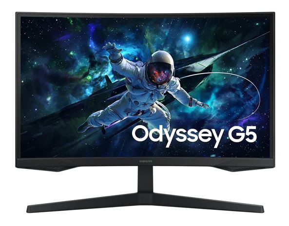 Samsung Odyssey G55C 27' QHD Curved Gaming Monitor 2560 x 144 165Hz16:9 1000R 1ms VA AMD FreeSync HDR10 DisplayPort HDMI Tilt VESA Headphone 3YR WTY Monitors