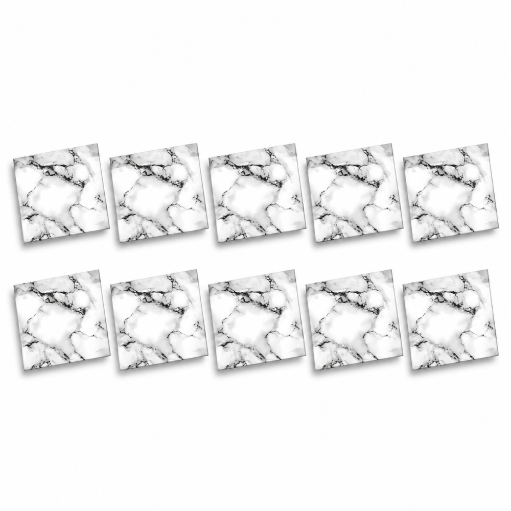 1-SOGA Peel & Stick Floor and Wall Tiles 60 x 60cm 10 Pack Black White Faux Marble 1-SOGA Peel & Stick Floor and Wall Tiles 60 x 60cm 10 Pack Black White Faux Marble